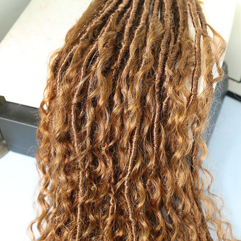 EAYON Boho Faux Locs Crochet Hair With Curly Ends  #30 Color