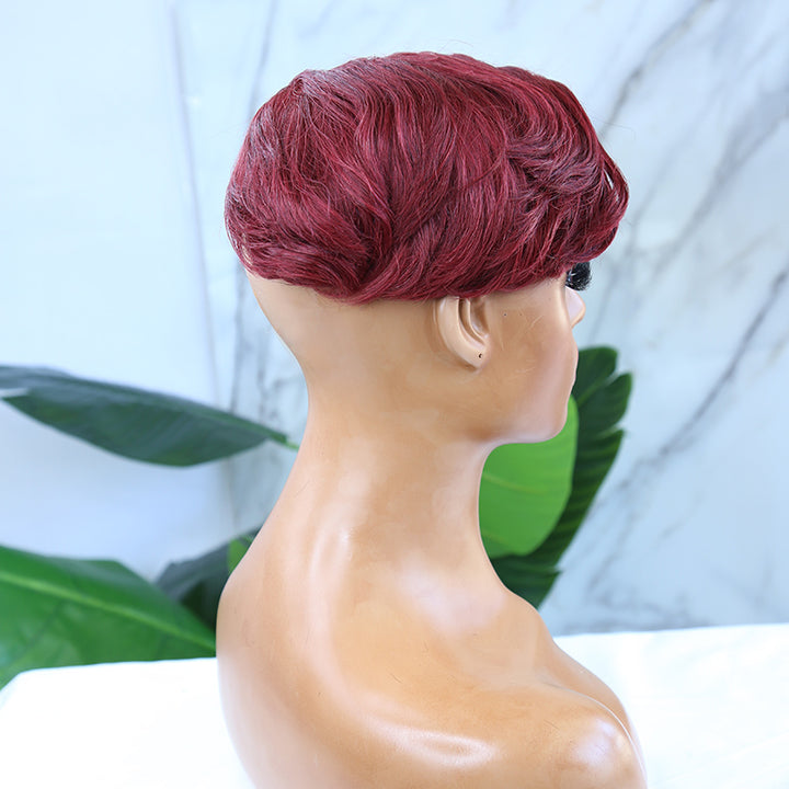 Removable Sideswept Quickweave Unit #99J Burgundy