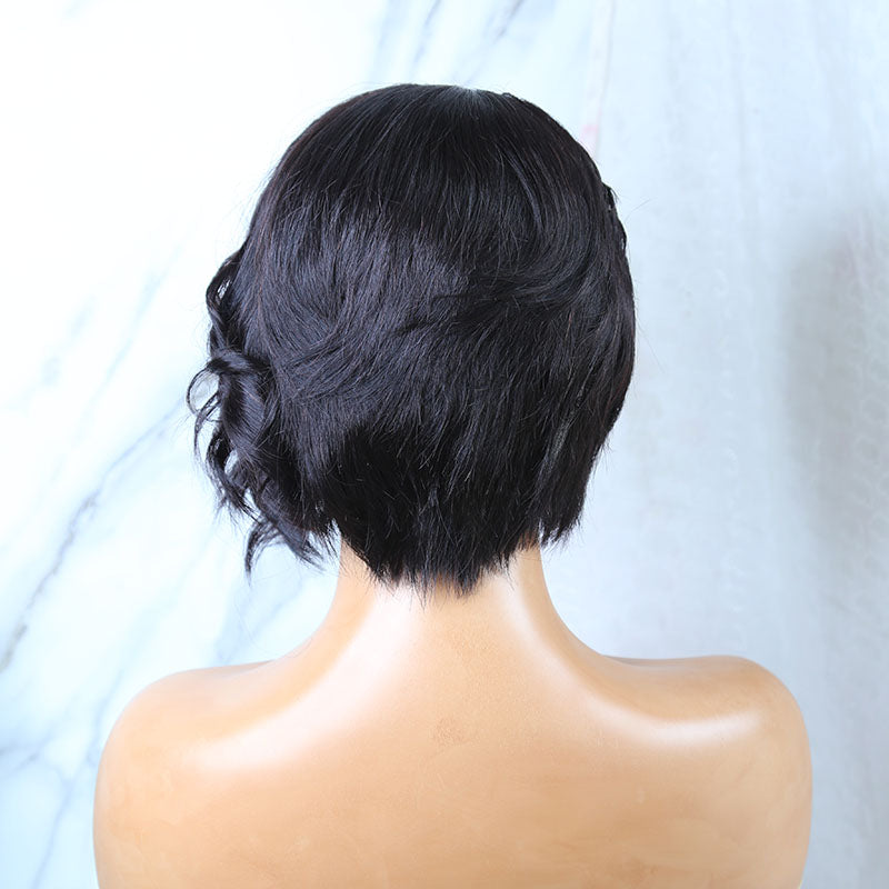 Pre-Styled Pixie Cut Side Wave BOB Lace Wig OBCT-C1