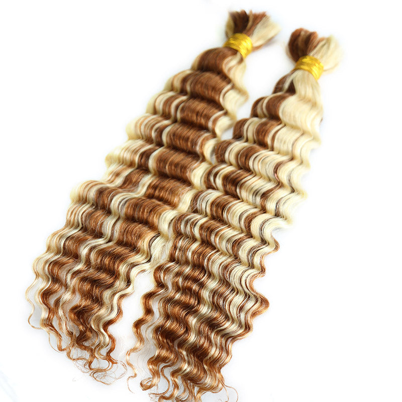 Bulk Human Hair For Braiding #D30/613 Deep Wave