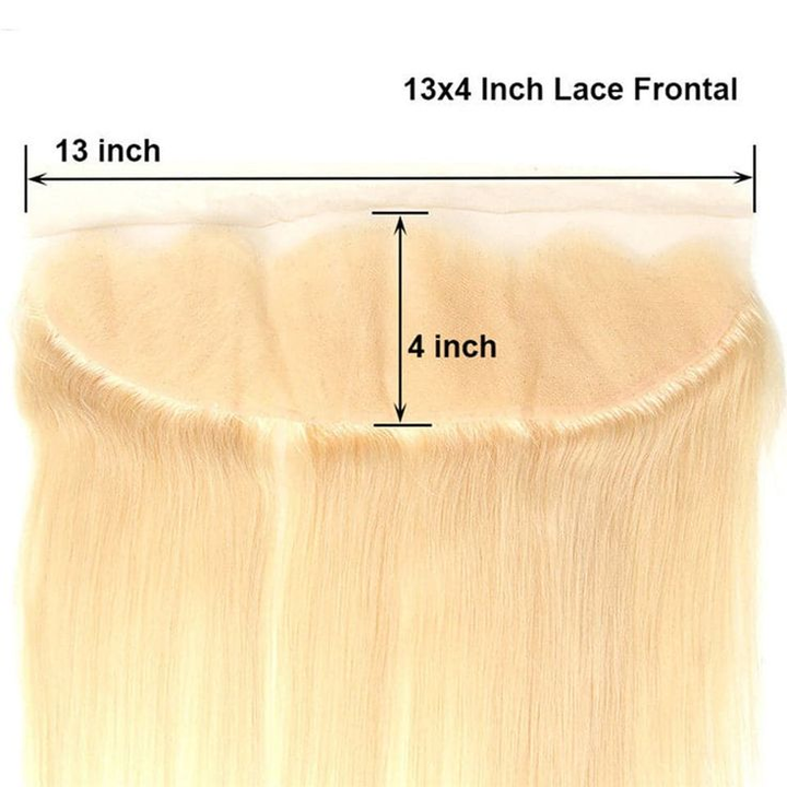 #613 Blonde Bundles With 13x4 Lace Frontal Silky Straight Human Hair