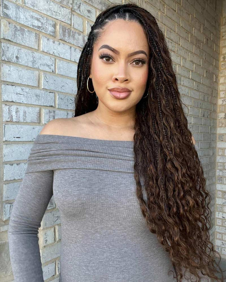 The Easiest Crochet Boho Box Braids Tutorial w/ Human Hair