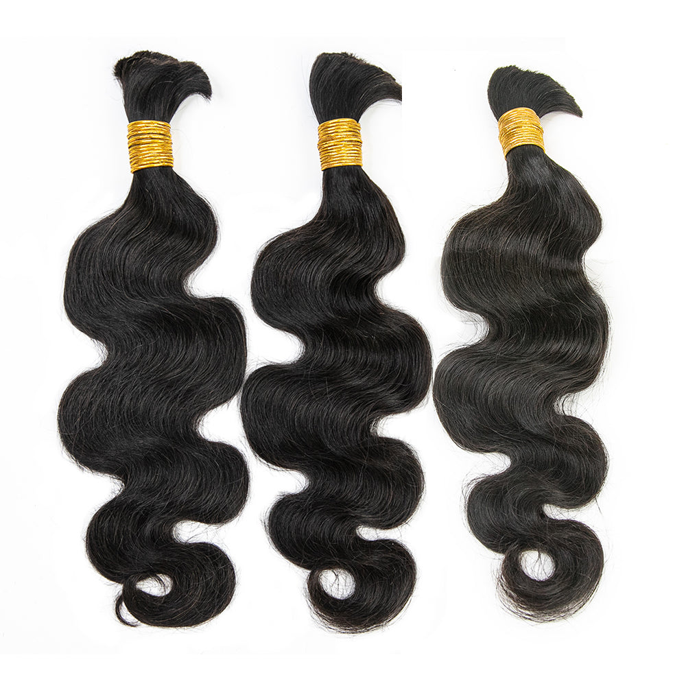 body wave human hair bulk braiding hair	