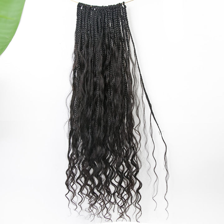 boho braids crochet hair with natural color