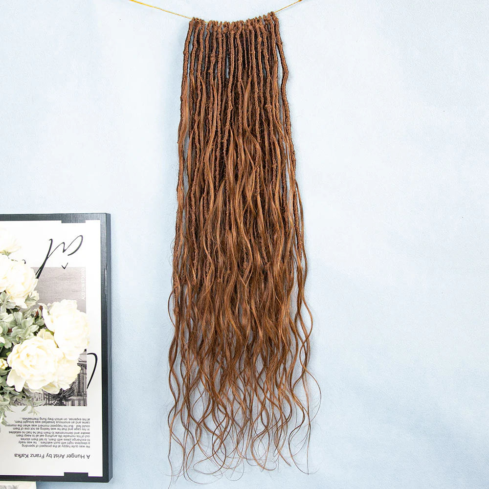 soft locs with boho curls