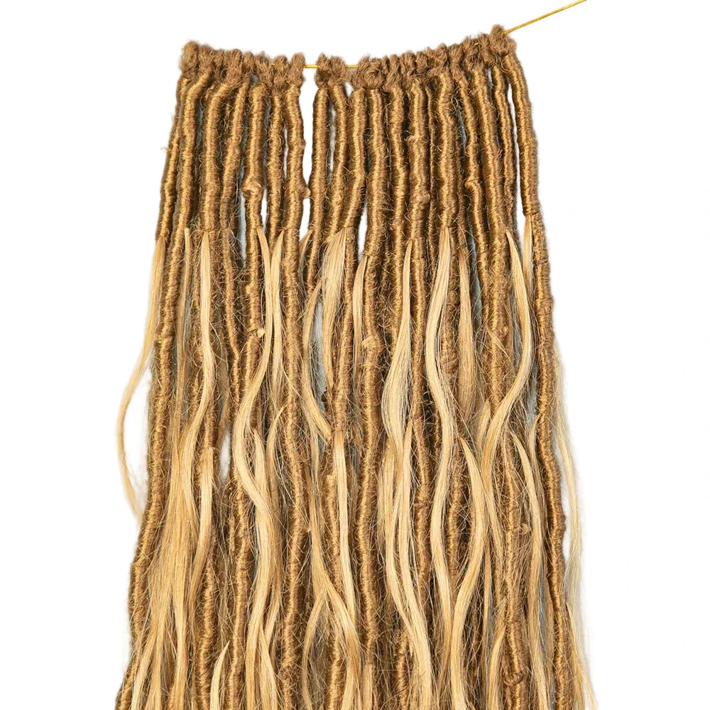 #30 Color Pre-looped Crochet Boho Locs With French Curls β Eayonhair