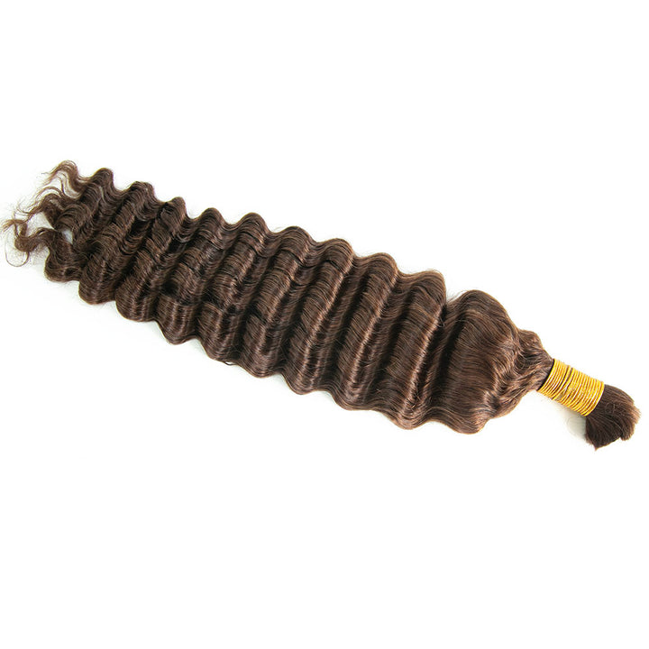 Bulk Human Hair For Braiding #4 Deep Wave