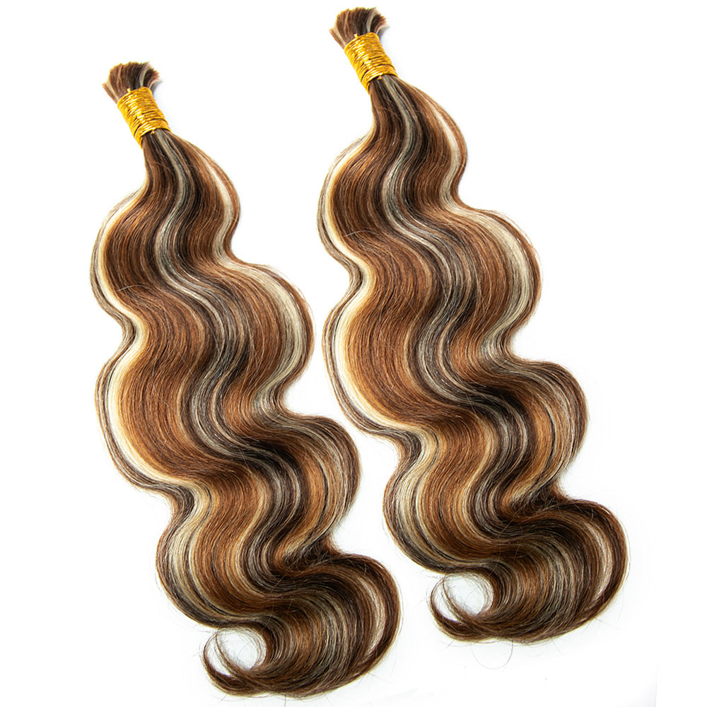 piano color bulk human hair extensions body wave