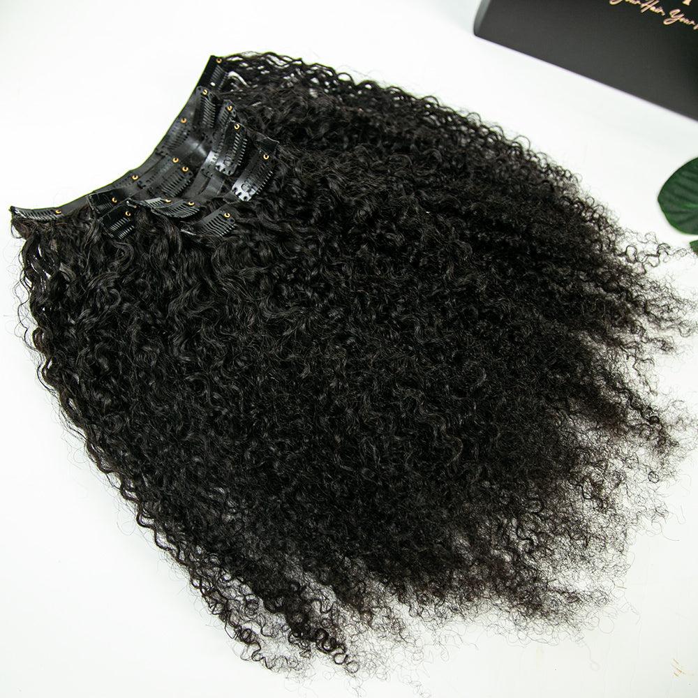 NEW Skinweft Invisible Seamless Clip-Ins Extensions Tight Curly