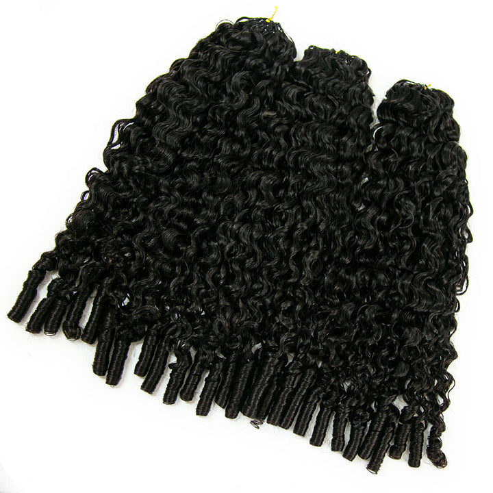 EAYON Lightweight Water Curly Crochet Human Hair Extension