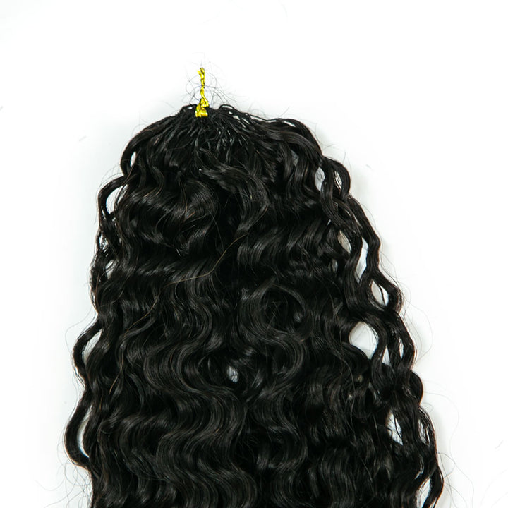 EAYON Lightweight Water Curly Crochet Human Hair Extension