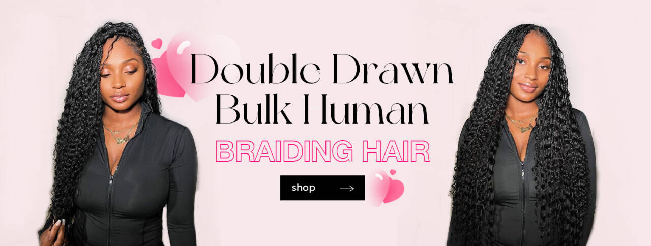 double drawn bulk braiding hair