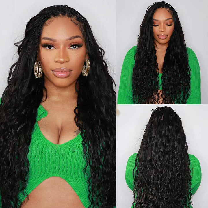Double Drawn Bulk Human Braiding Hair Loose Deep Wave