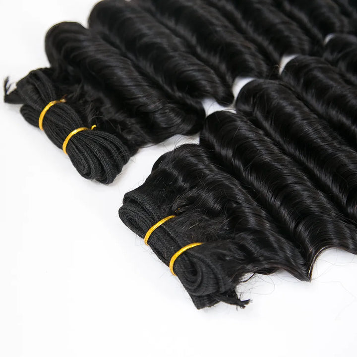 Weft Bundles Deep Wave Human Hair
