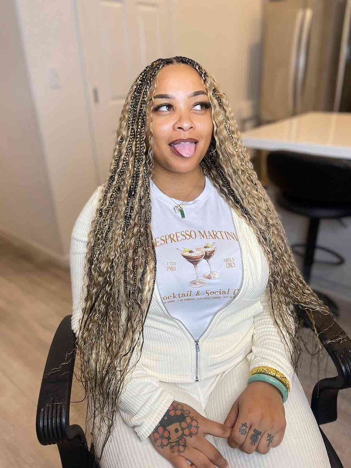 Ombre T1B/27 Deep Curly Bulk Human Hair For Braiding