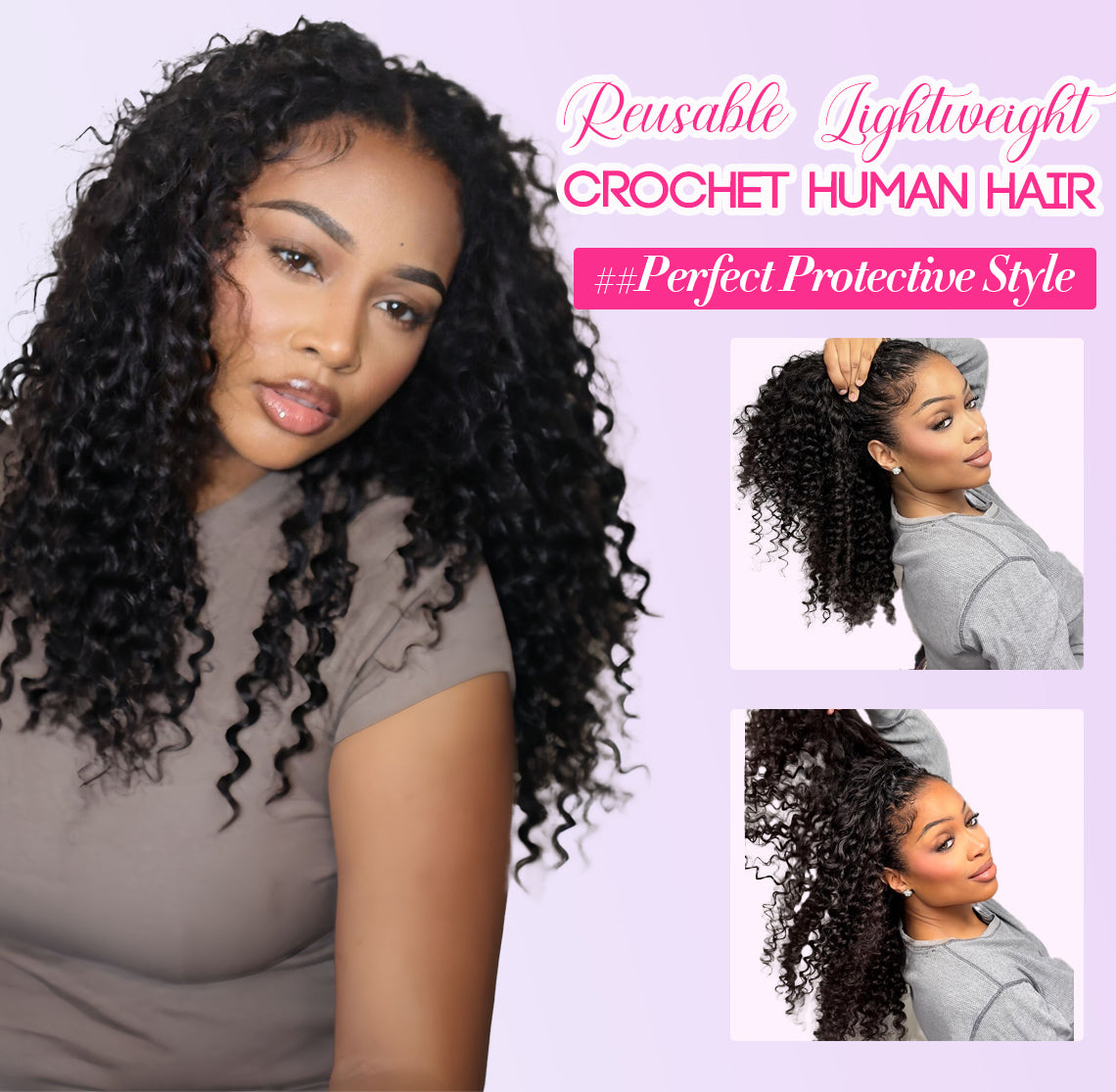lightweight crochet human hair extensions