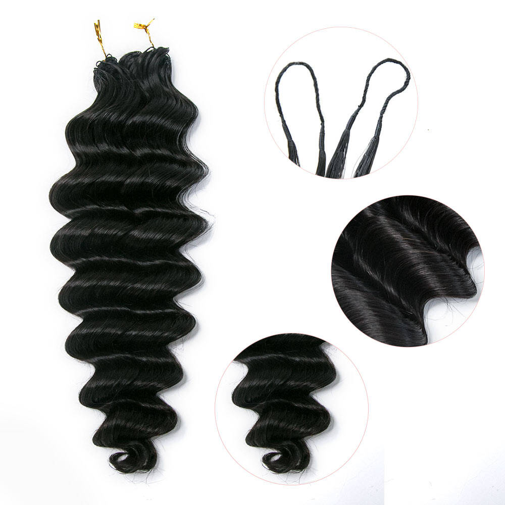 EAYON Lightweight Loose Deep Wave Crochet Human Hair Extension Eayonhair
