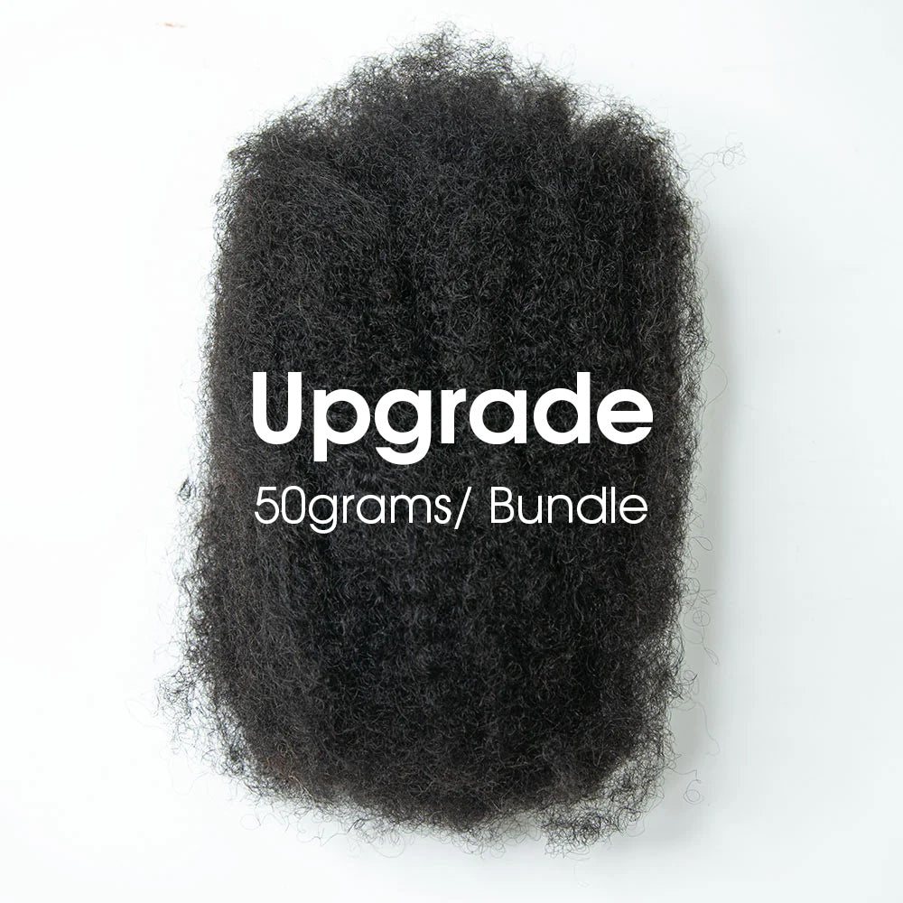 EAYON Afro Kinky Bulk 100% Human Hair Natural Black
