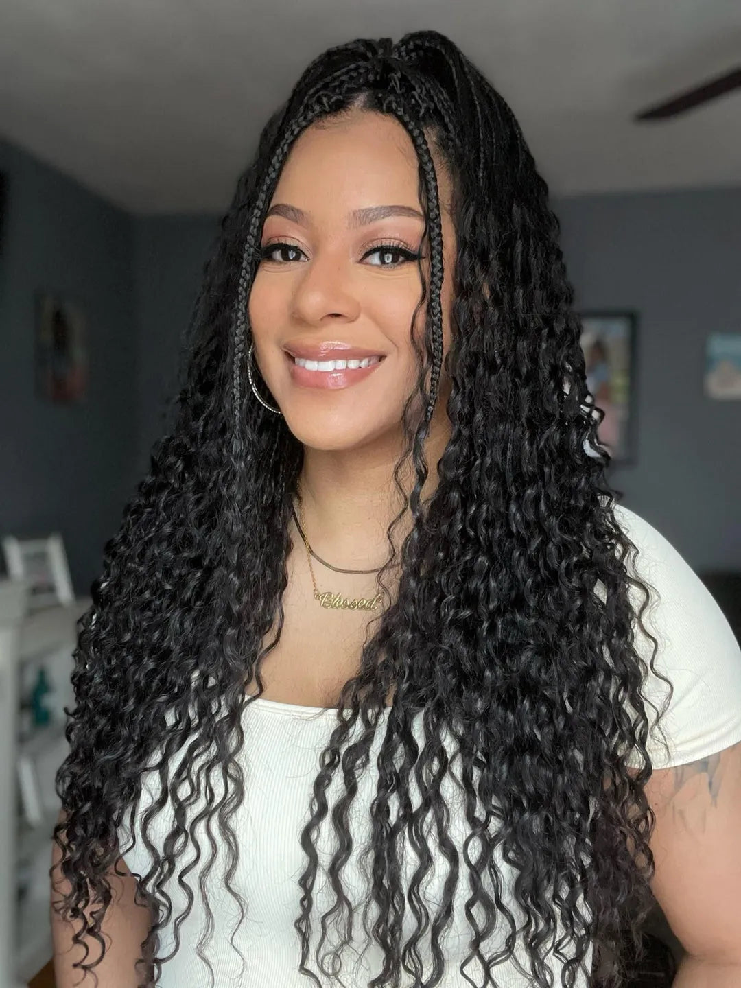 Human hair box braids online