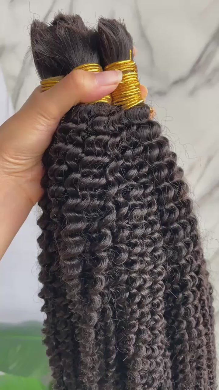 Bulk Human Hair For Braiding Afro Kinky Curly