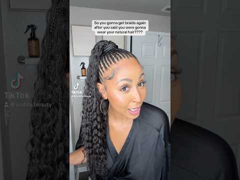 Wrap & Go Goddess Boho Braids Ponytail With Human Hair Curls