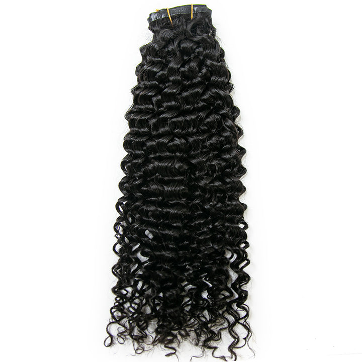Seamless Clip-In Hair Extensions Water Wave Brazilian Human Hair