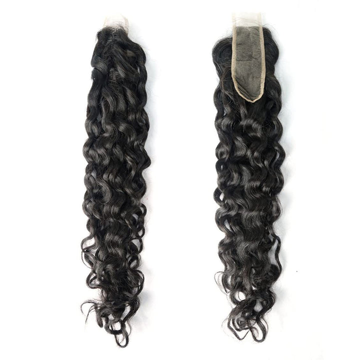 Bundles With 2x6 HD Lace Closure Water Wave Human Hair