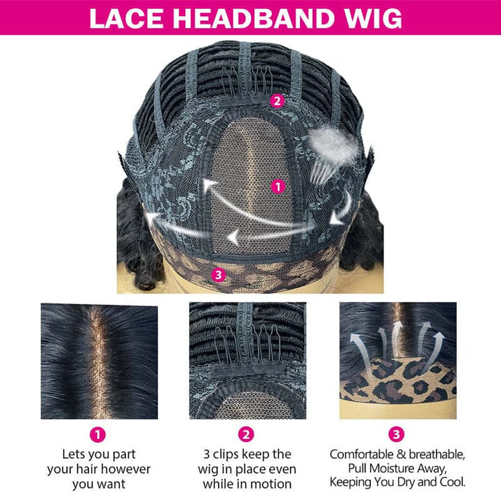 Lace Headband Wig Layered Straight LHLST-4