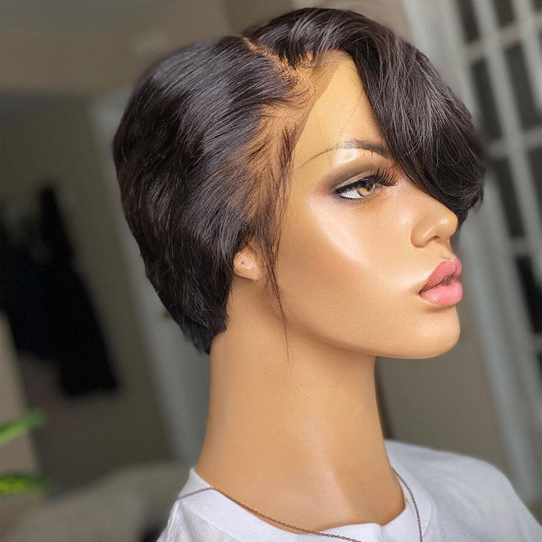 Pre-Styled Pixie Cut Cute Wave BOB Lace Wig OBCT-T2