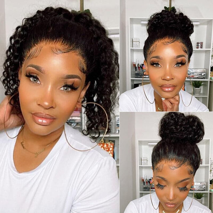 New Pre Plucked Wand Curly 360 HD Lace Frontal  Wig  WDC360