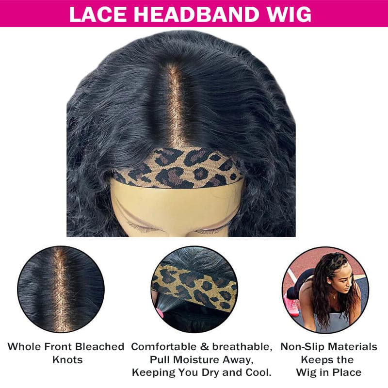 Lace Headband Wig Water Wave LHWW-1