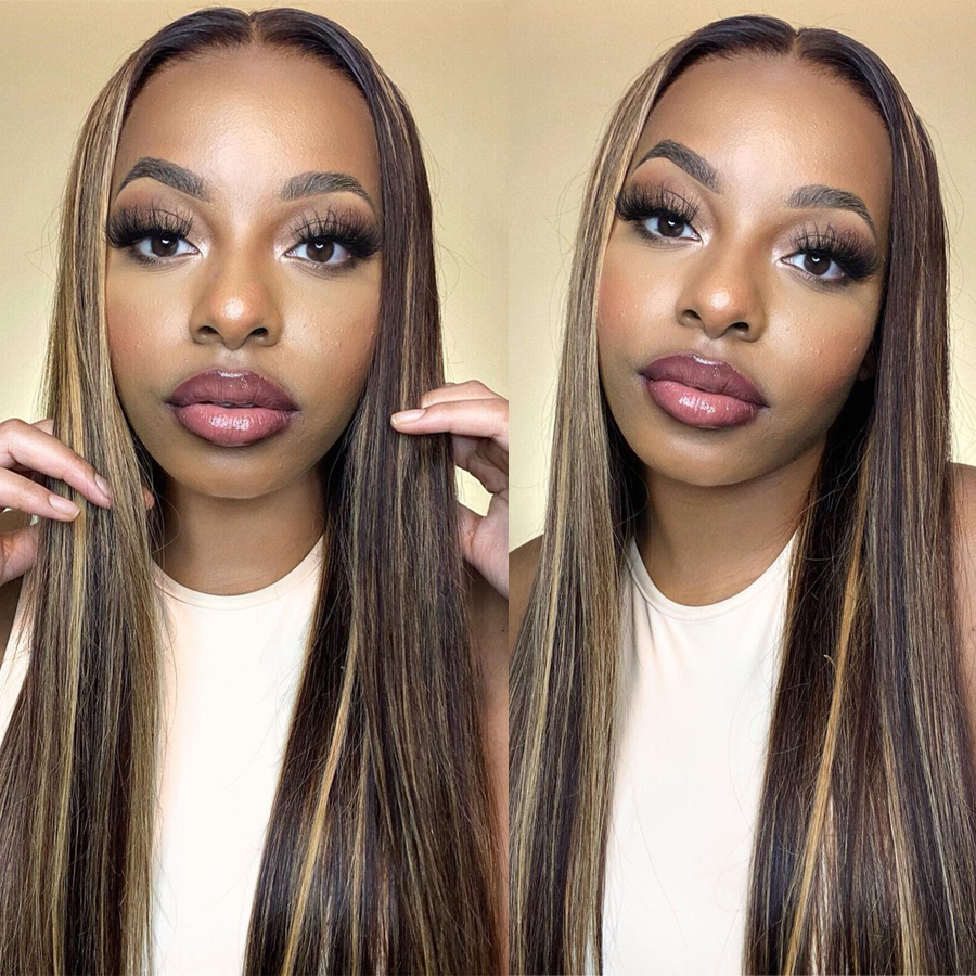 Highlights #4/27 Straight 13x4 Lace Front Wig  ST427