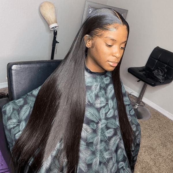 Undetectable Clear Lace Melt Skin Silky Straight 13x6 Lace Front Wig HDST136