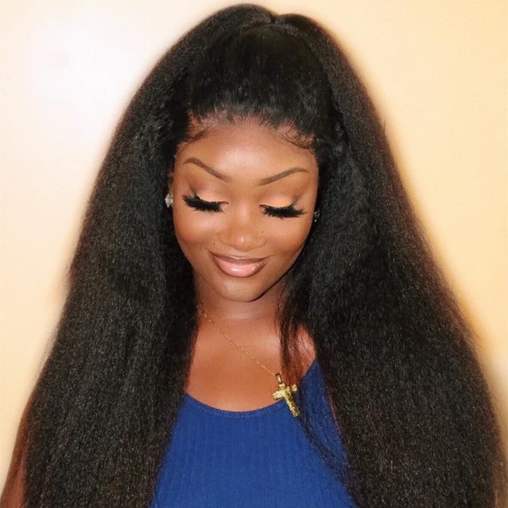 Transparent Lace Kinky Straight 13x4 Lace Front Wig BBE-1