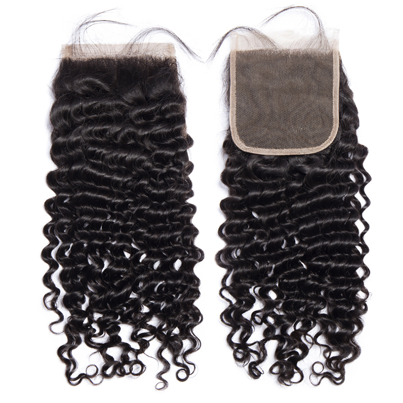 4x4 Lace Closure Deep Curly Human Hair