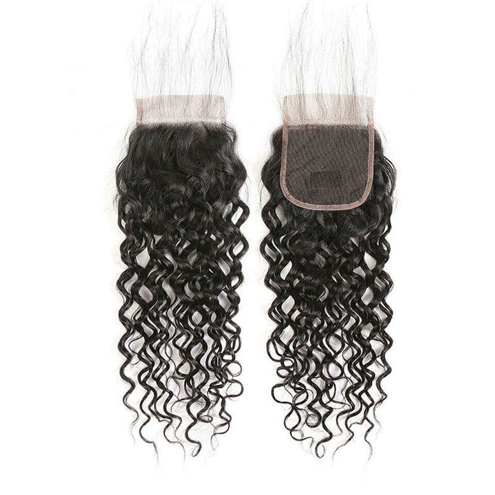 4x4 Lace Closure Water Wave Human Hair