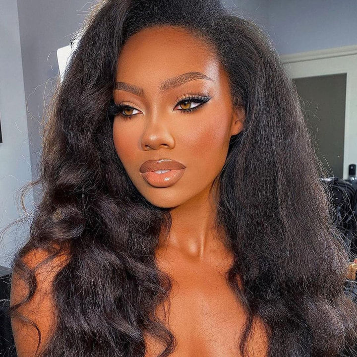 HD Clear Lace Kinky Straight 13x6 Lace Front Wig BCEB-1
