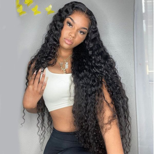200%-300% Density 26-30 Inches Loose Curly 13x4 Lace Front Wig LTBBL-1