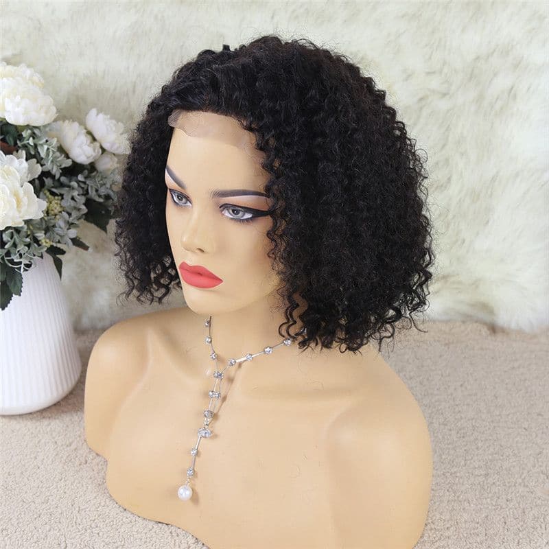 Bob Wig Jerry Curly 4x4 Lace Closure Wig Human Hair4