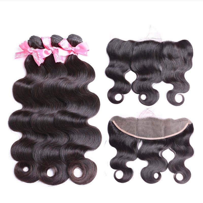 Bundles With 13x4 Lace Frontal Body Wave Human Hair