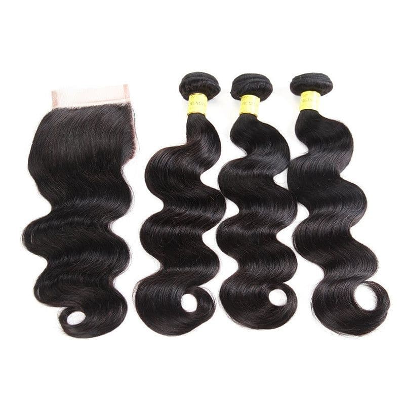 Bundles With 4x4 & 5x5 Lace Closure Body Wave Human Hair