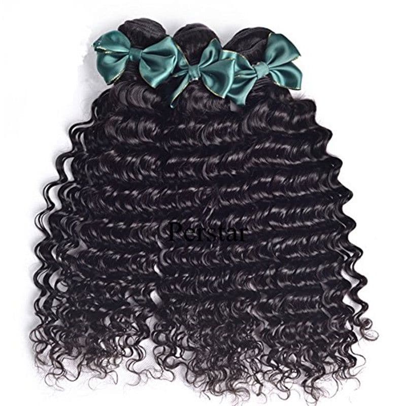 Bundles With 4x4 & 5x5 Lace Closure Deep Curly Human Hair