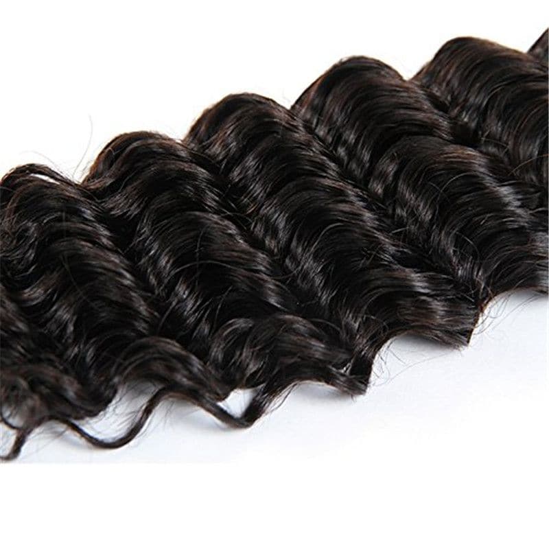 Bundles With 4x4 & 5x5 Lace Closure Deep Curly Human Hair