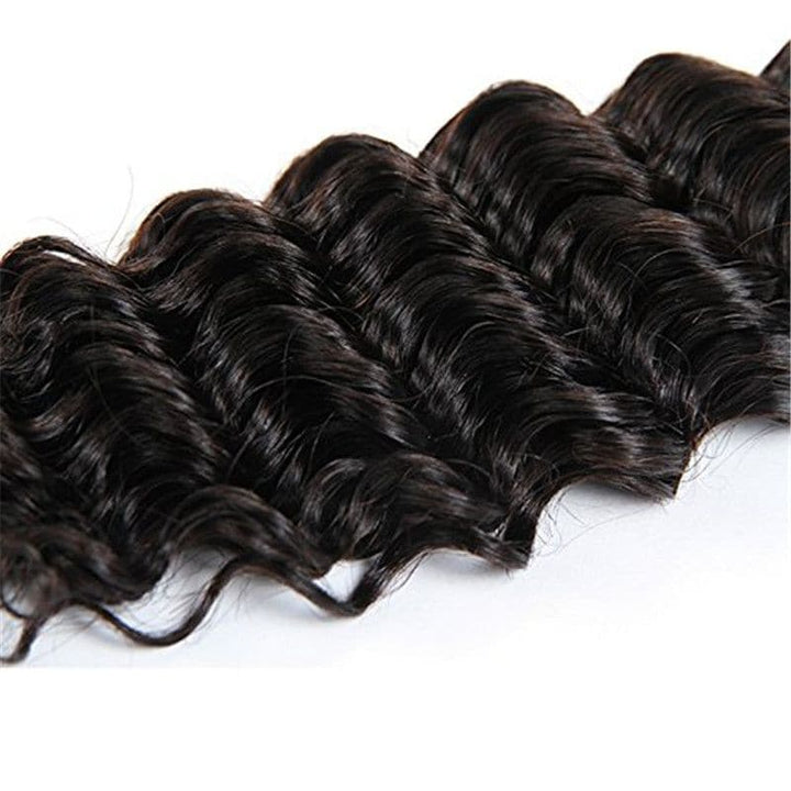 Bundles With 4x4 & 5x5 Lace Closure Deep Curly Human Hair