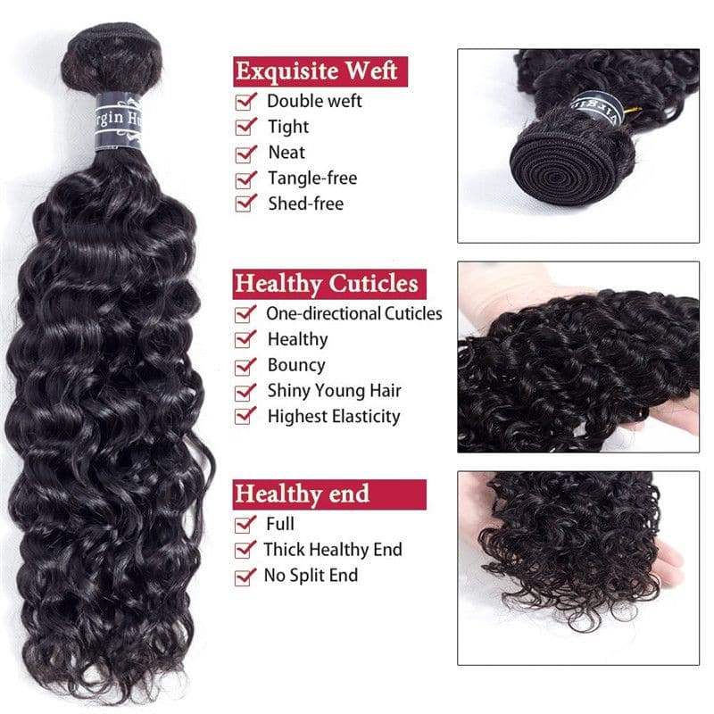 Bundles With 4x4 & 5x5  Lace Closure Kinky Curly Human Hair
