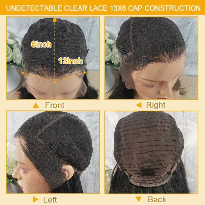 Undetectable Clear Lace Melt Skin Body Wave 13x6 Lace Front Wig HDBW136