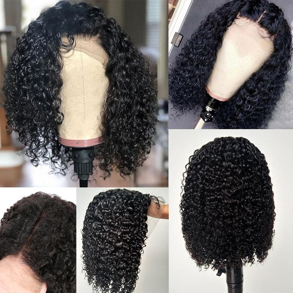 Pre Plucked Short BOB Tight Curly HD Lace Front Wig OBCD-2