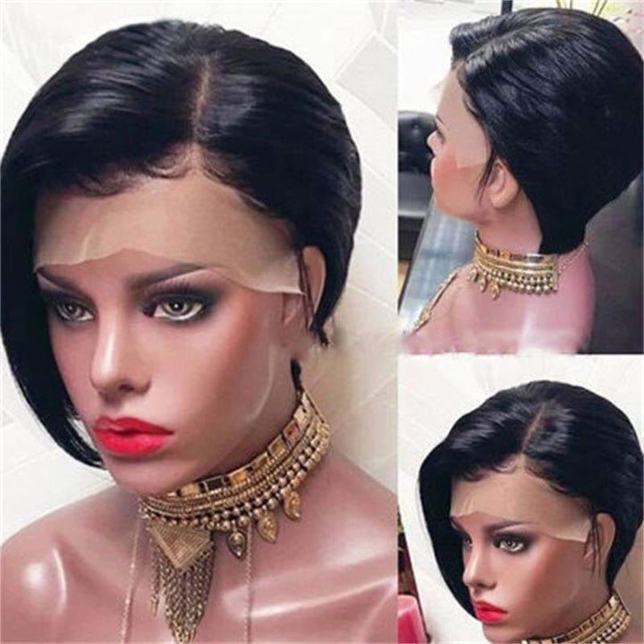 Pre-Styled Pixie Cut Silky Straight BOB Lace Wig PCSSB