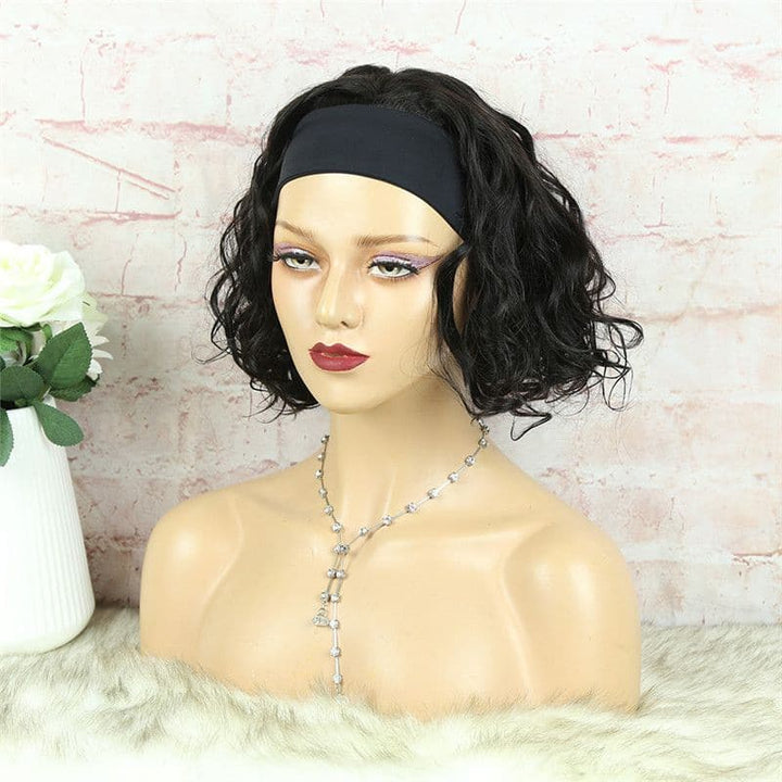 Headband Wig BOB Body Wave Human Hair 3