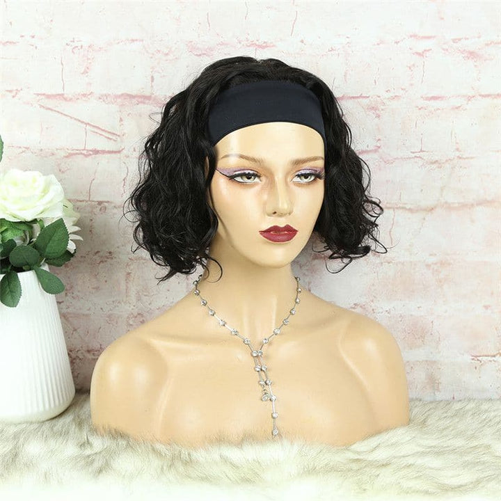 Headband Wig BOB Body Wave Human Hair 4